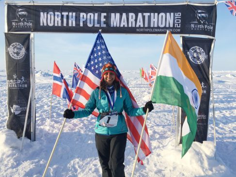 Shilpa Abbitt of Edmond has run 100 marathons, including the North Pole Marathon. Image via NewsOK.