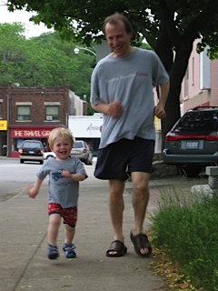 Cole and Dad Starting Running June 2004