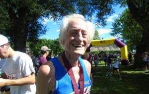 Ed Whitlock, owner of more than 20 masters world records, added another at Sunday's race.