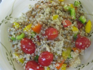 Quinoa lentil salad