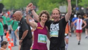 Me and Tania Jones at the finish line at the Ottawa Race Weekend