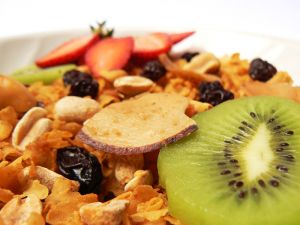 cereal and fruit