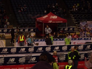 The finish line at the Around the Bay Road Race