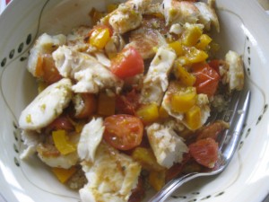 fish with tomatoes and peppers