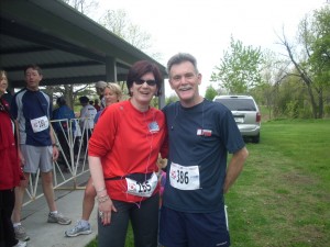 Me and Sid at the end of the race.  Great to meet fellow runners!