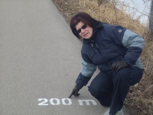 Me at one of the training markers